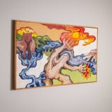 Abstract painting of a figure under the sun - 1 of 2