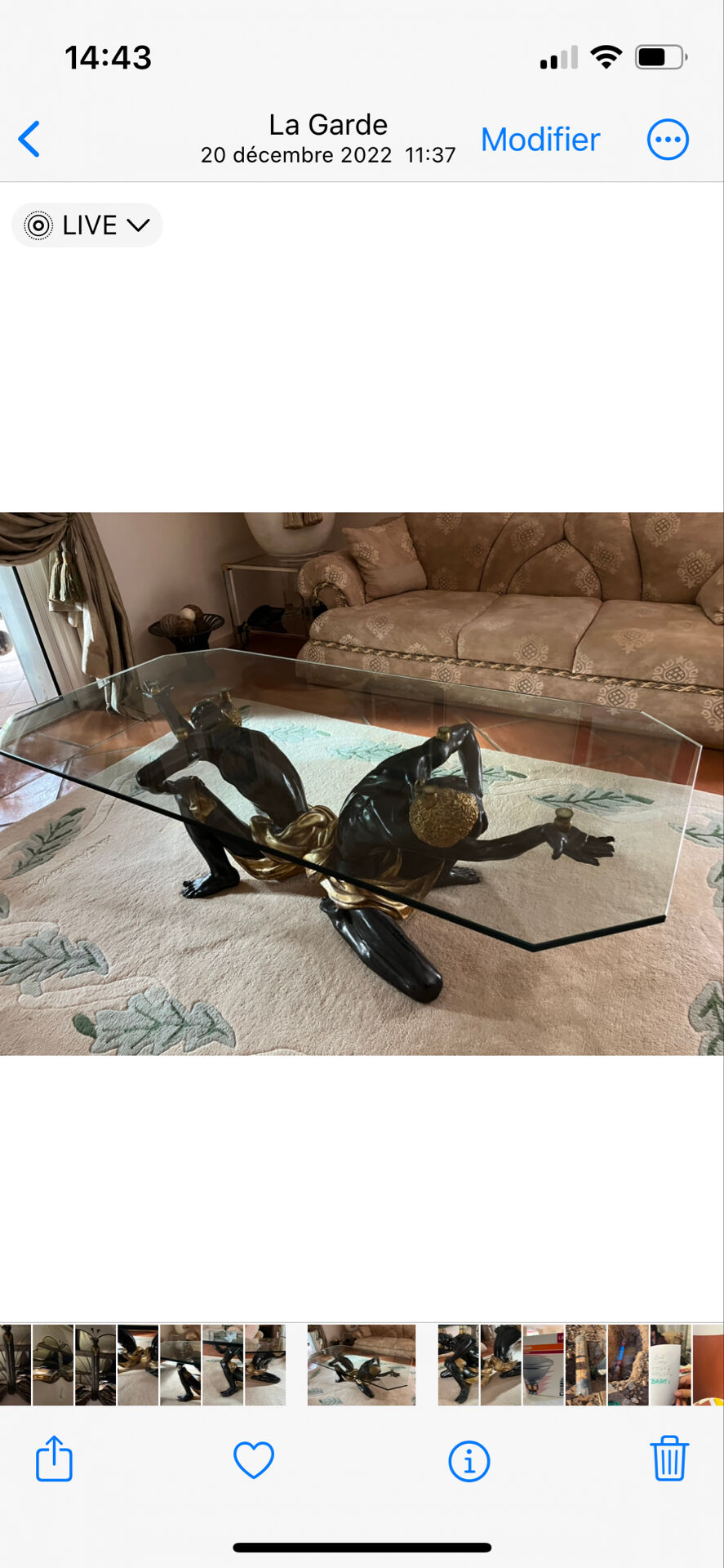 Rare very beautiful Art Deco coffee table