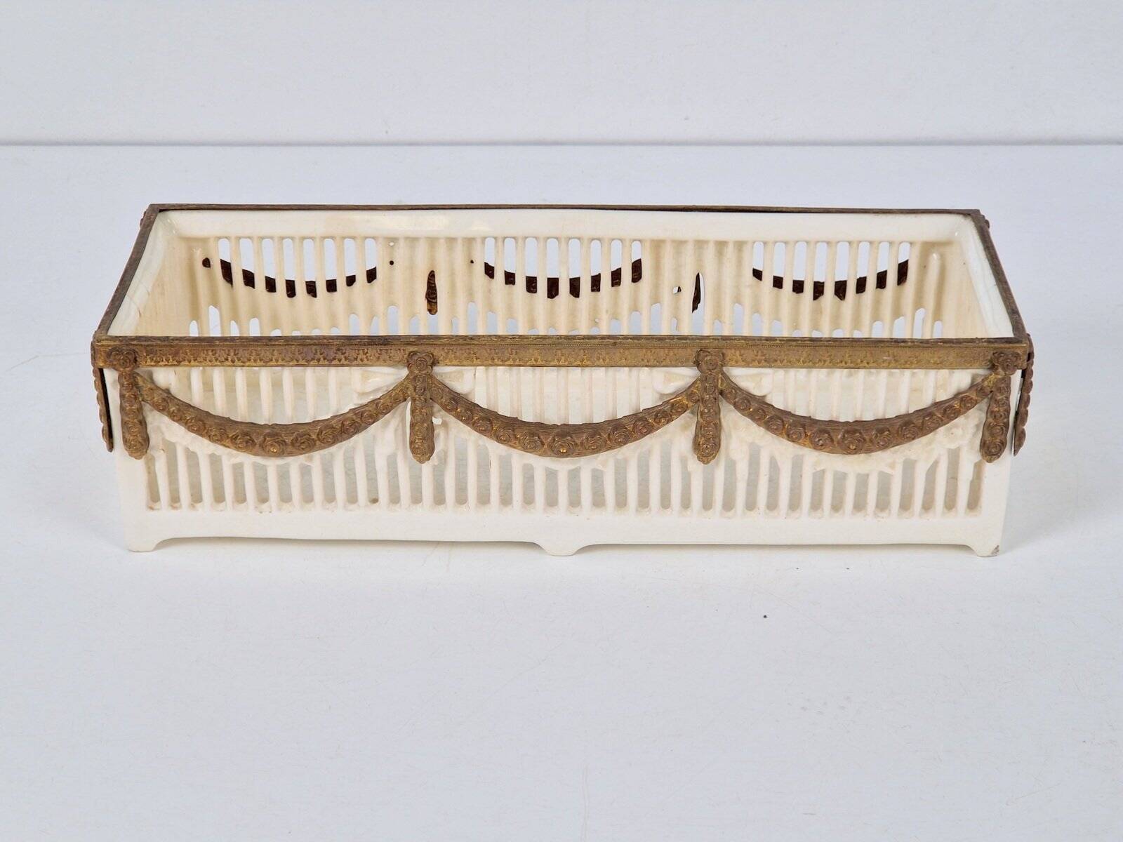 Antique Napoleon III Porcelain Planter with Gilt Bronze Mounts by Max Roesler Rodach, 1920s
