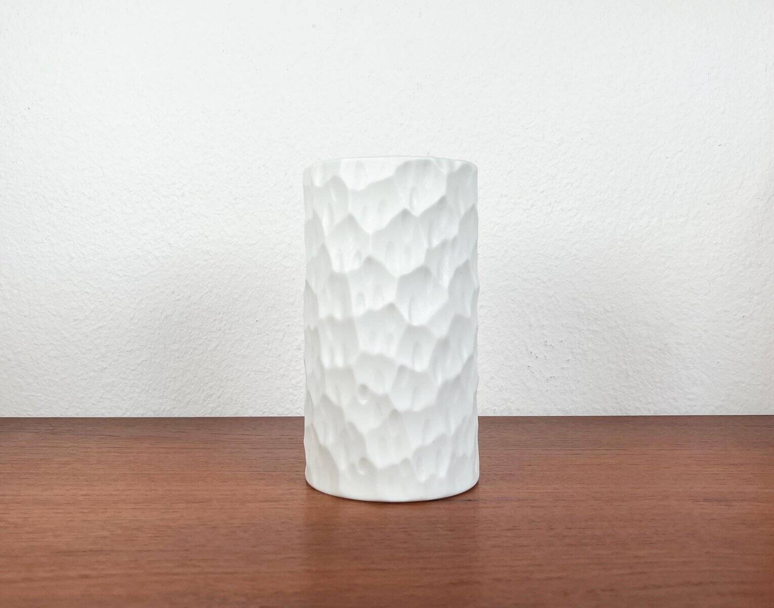Vintage German minimalist porcelain vase by Thomas, 1970s.