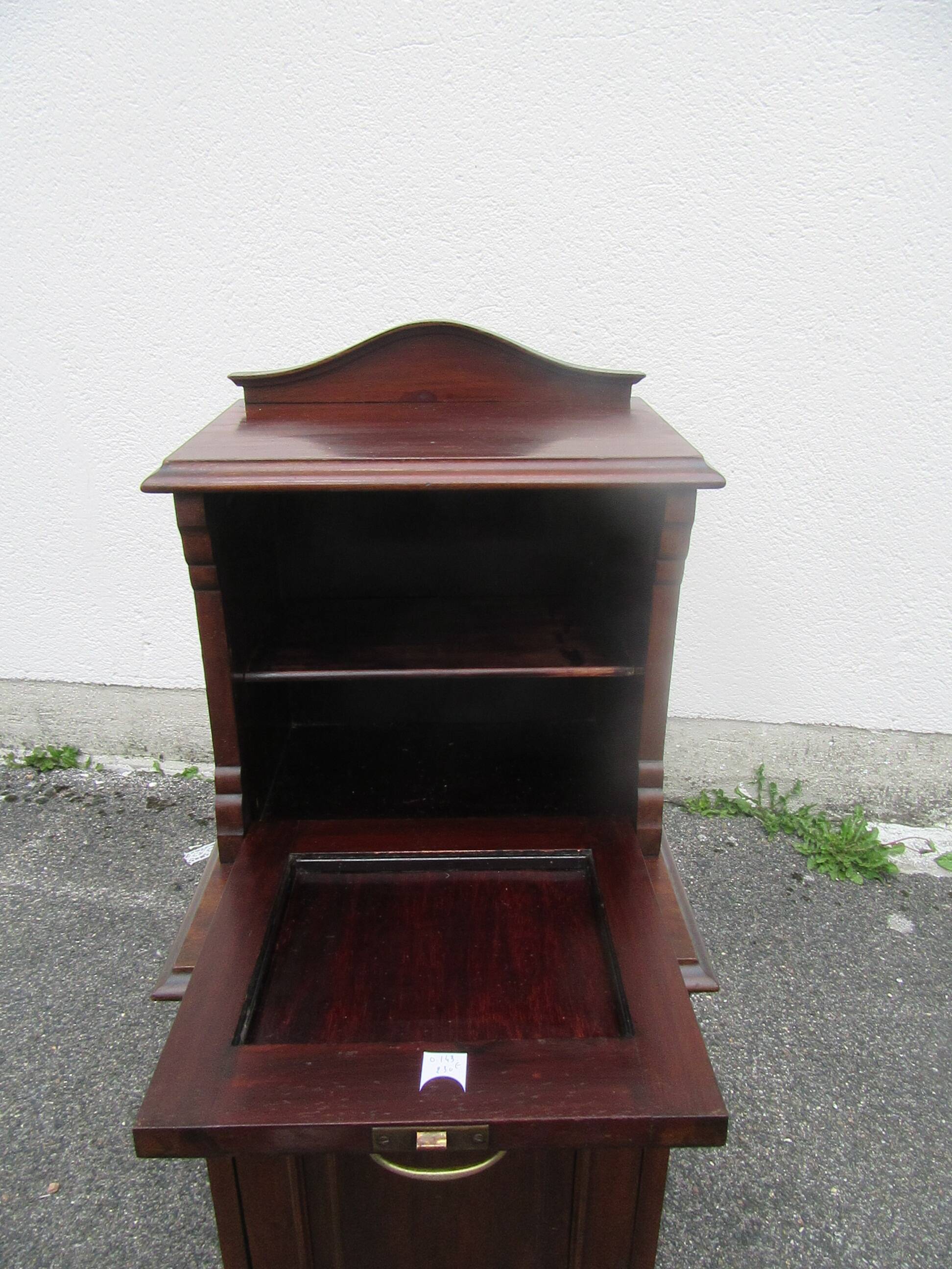 English mahogany bedside table
