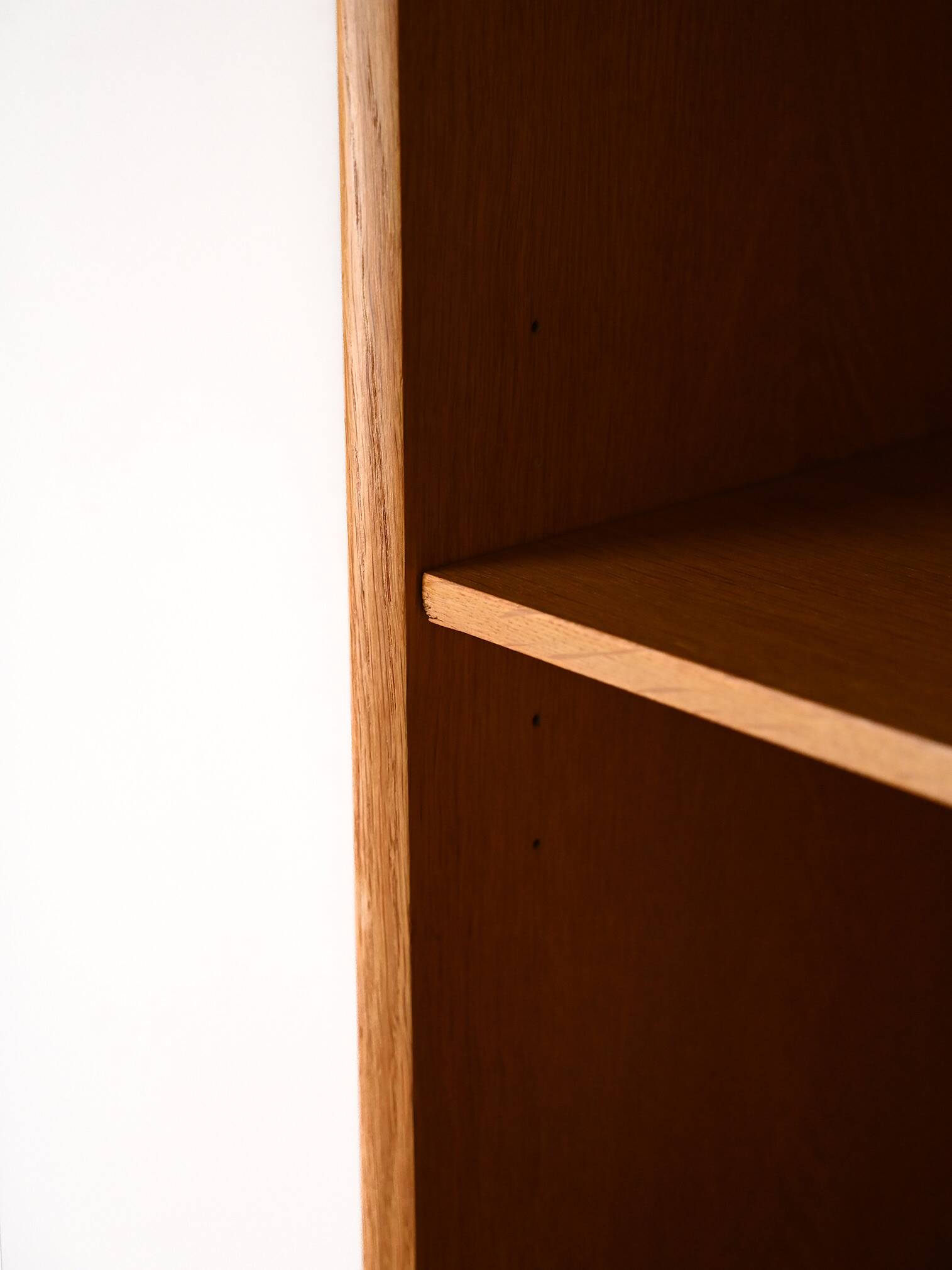 Oak bookcase with drawers