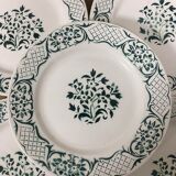 6 flat plates Digoin Sarreguemines model "Versailles"