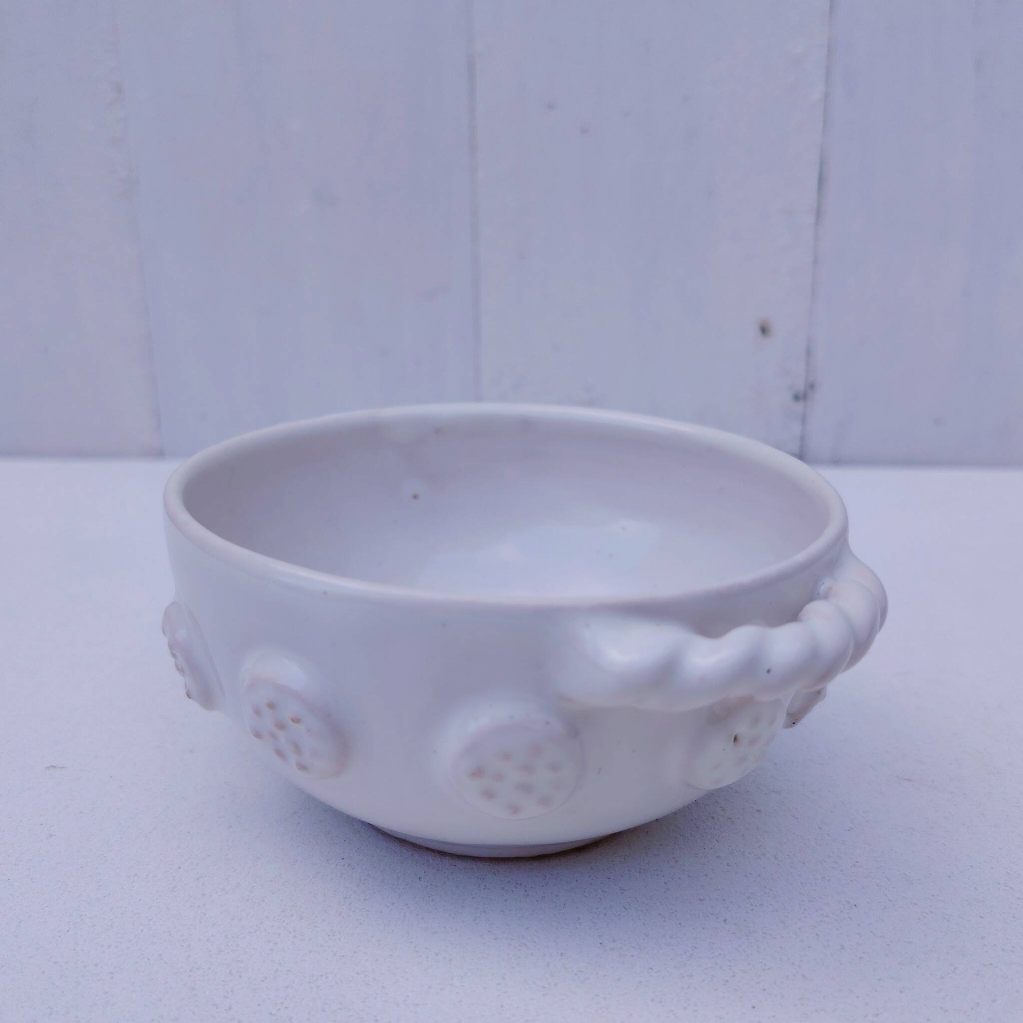 Malicorne earthenware bowl, Emile Tessier, vintage