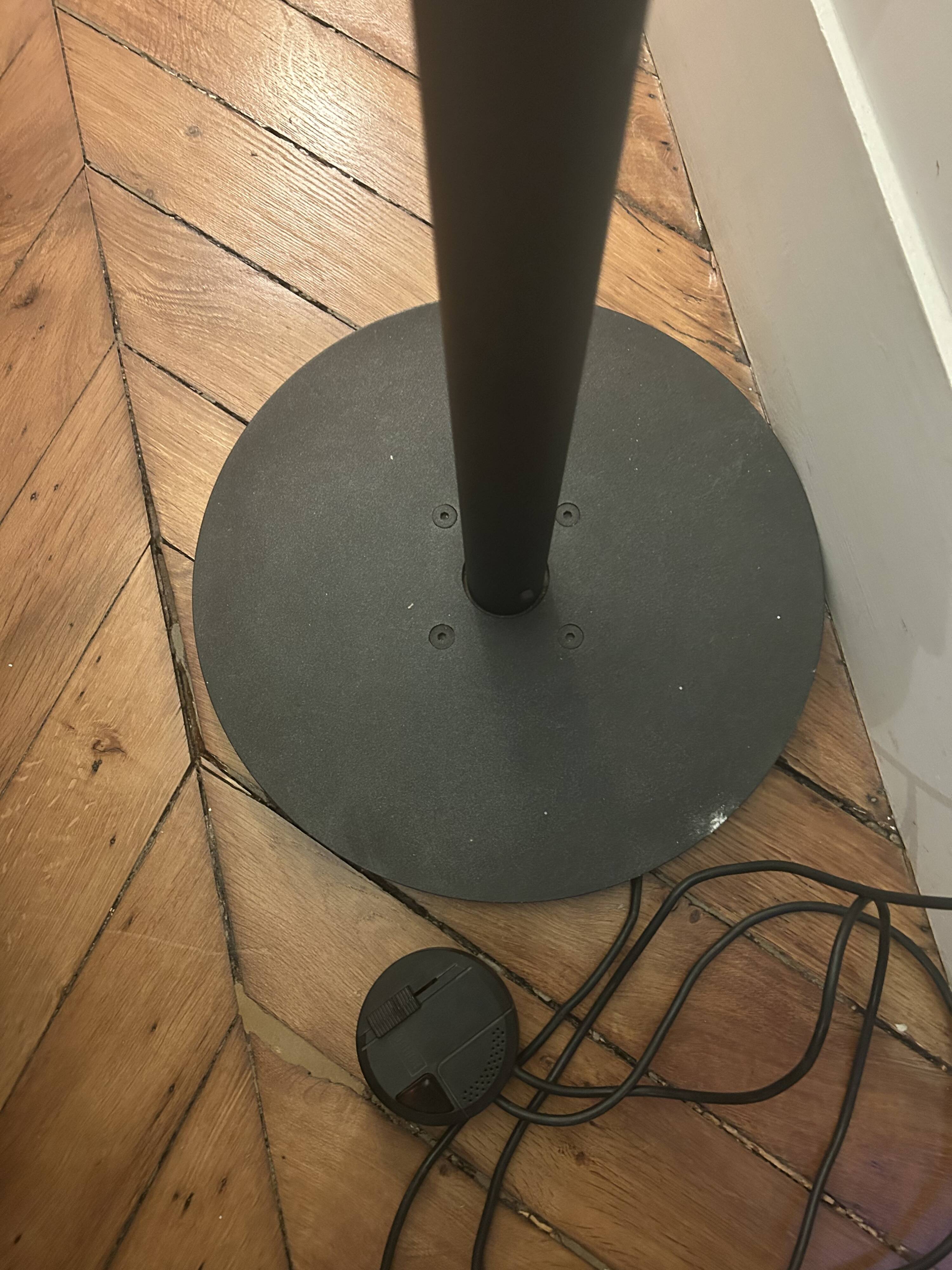 Rare designer dial lamp in cast steel