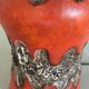 Vintage ceramic lamp from West Germany "Fat Lava" and rattan.