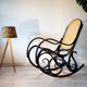Rocking-chair black canned bentwood 1960-70