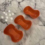 Set of 3 orange ramekins ASA