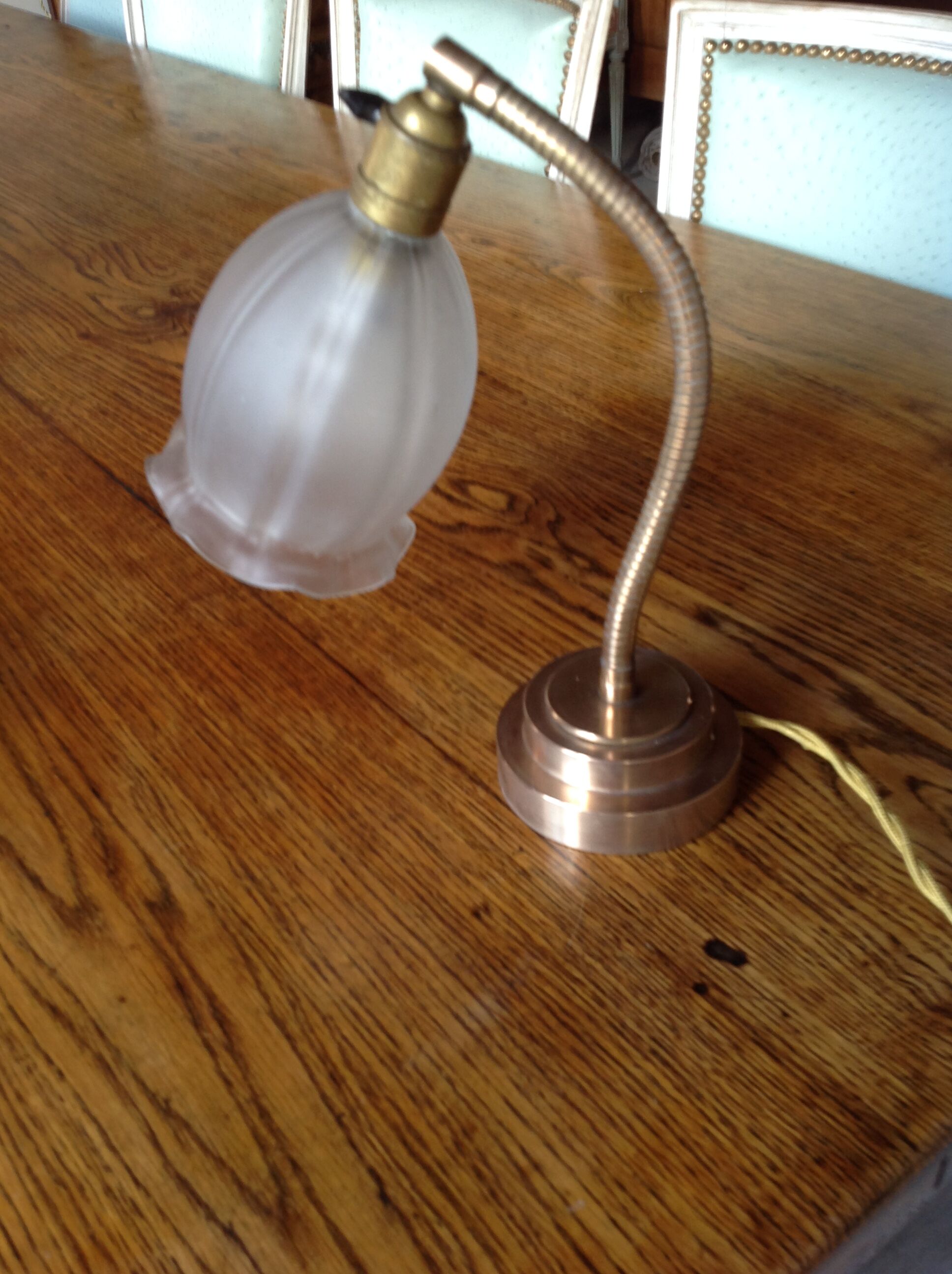 Bronze lamp, adjustable, early 20th century