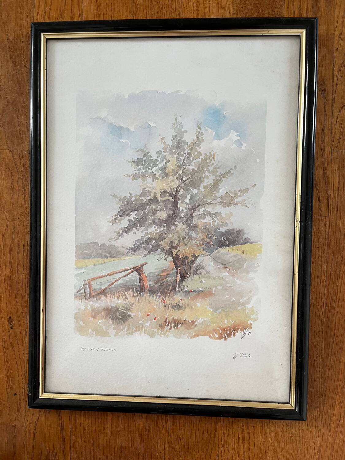 Painting: Lithograph - Autumn Landscape