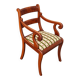 Antique mahogany armchair in the Edwardian / Sheraton Revival style, 19th/2