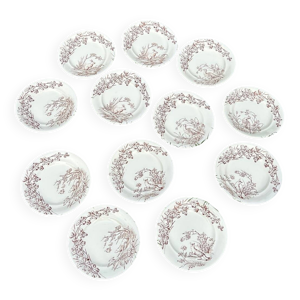 12 assiettes plates en