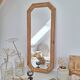Octagonal solid wood mirror from the 1980s.