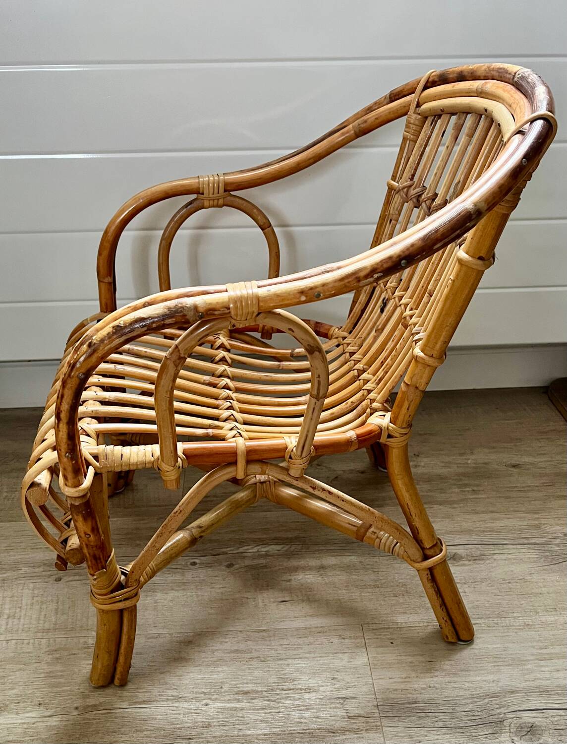Child's rattan armchair