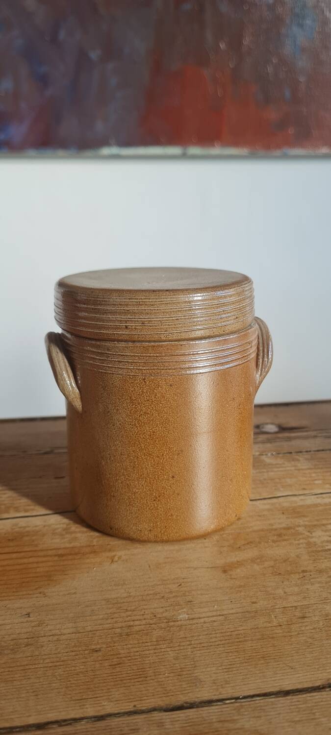 Set of 4 stoneware grease pots