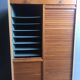 Meuble notaire double rideaux