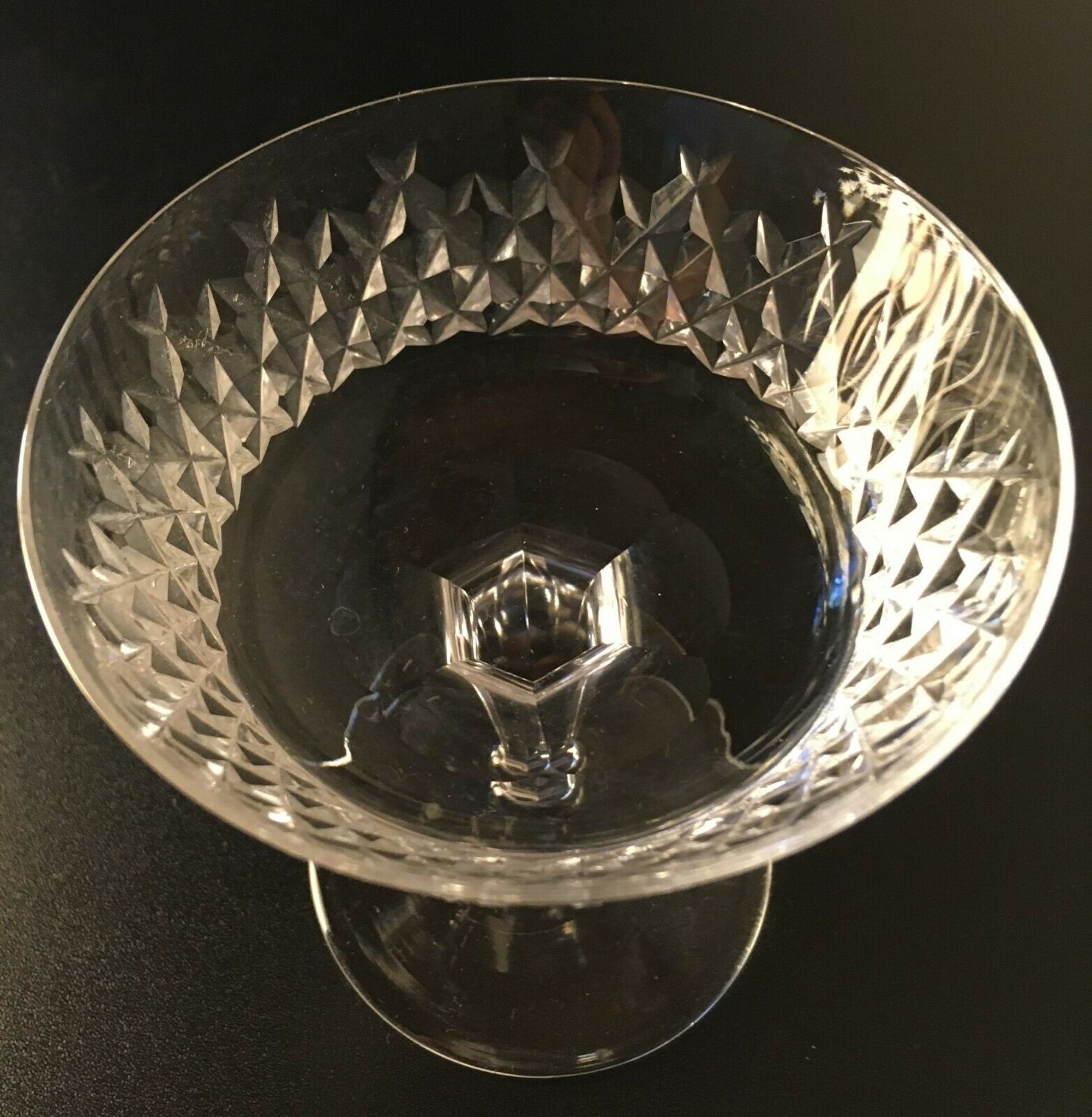 Lot of six glasses waterford crystal champagne alana pattern glasses crystal cup