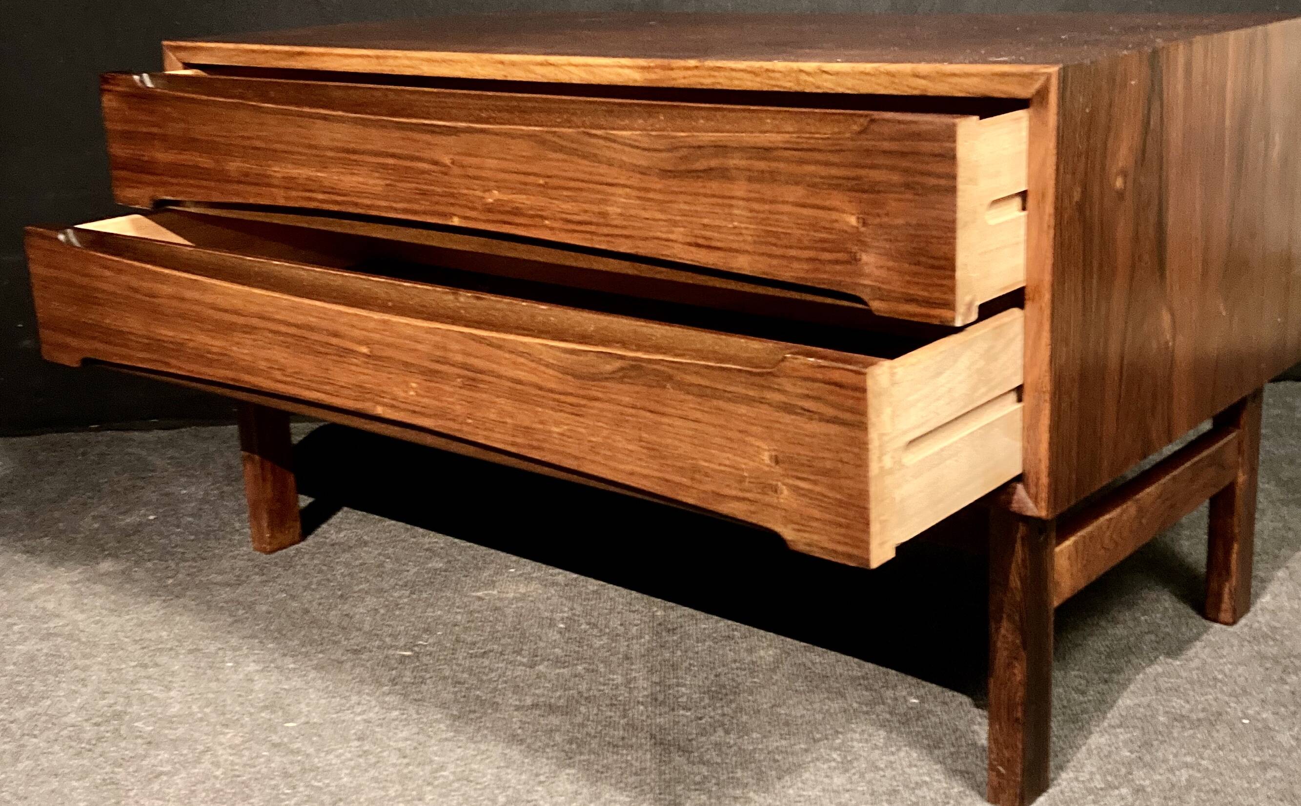 Scandinavian rosewood chest of drawers