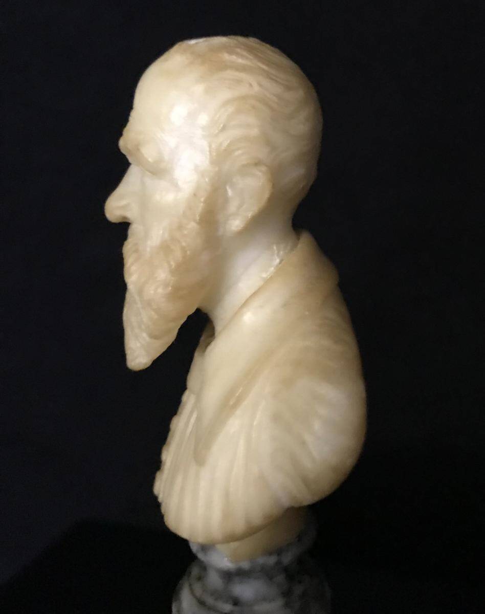 Buste en albâtre fin XIXème siècle, Italie