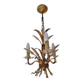 Masca wheat cob chandelier in gilded metal