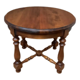 Round wooden coffee table