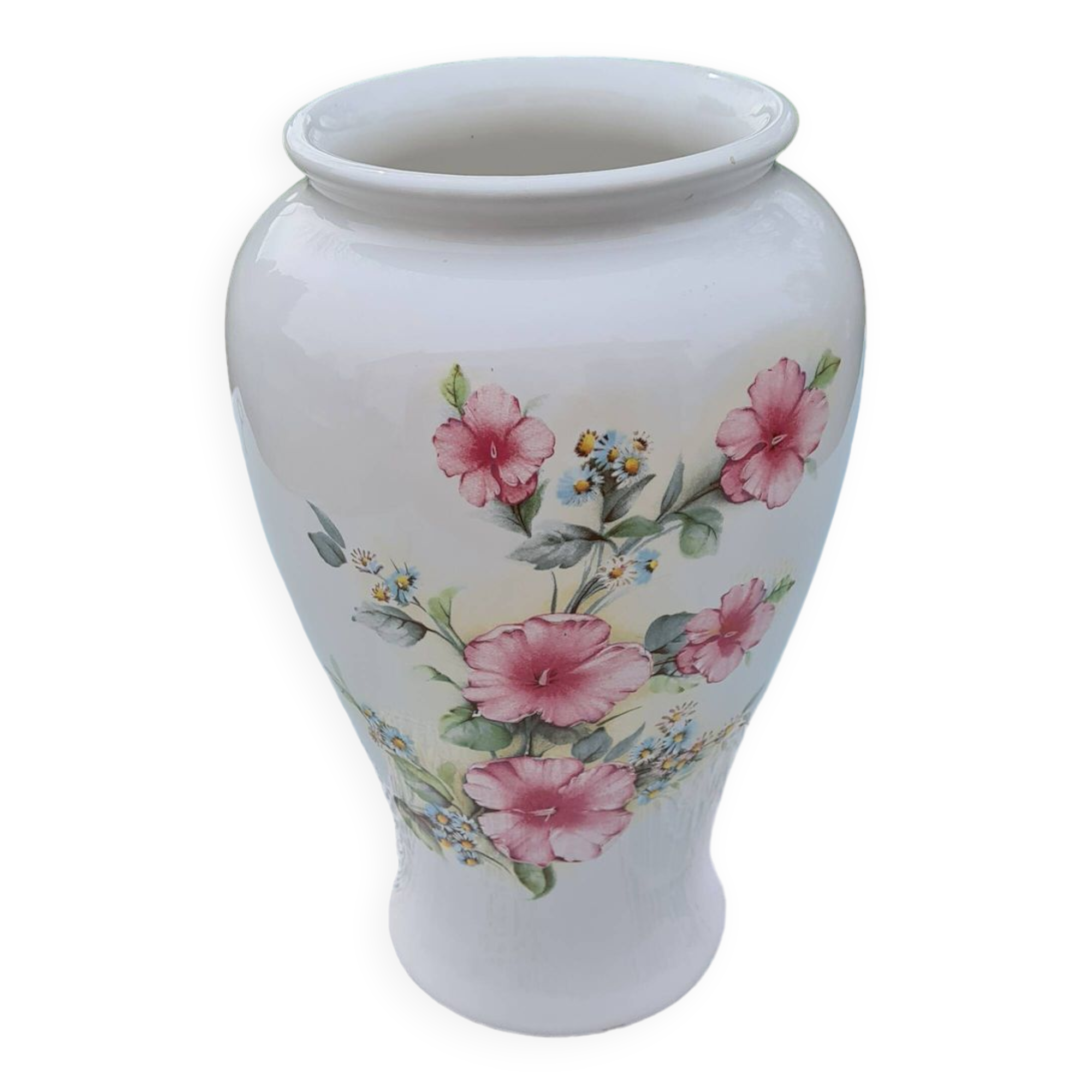 Grand vase en porcelaine blanche