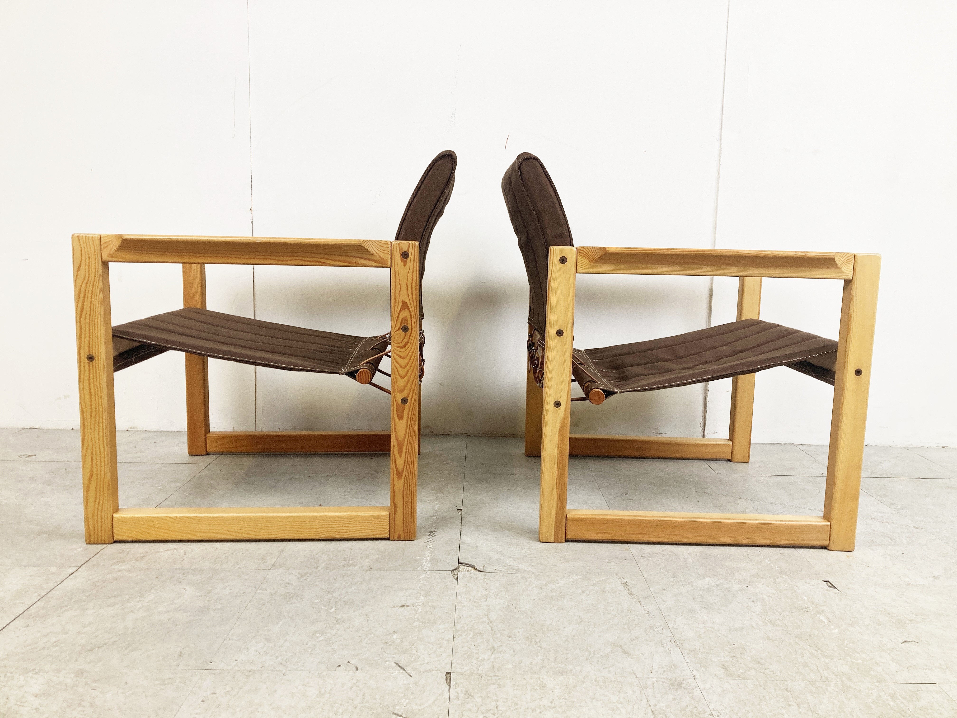 Pair of Diana armchairs designed by Karin Mobring for Ikea, 1980s