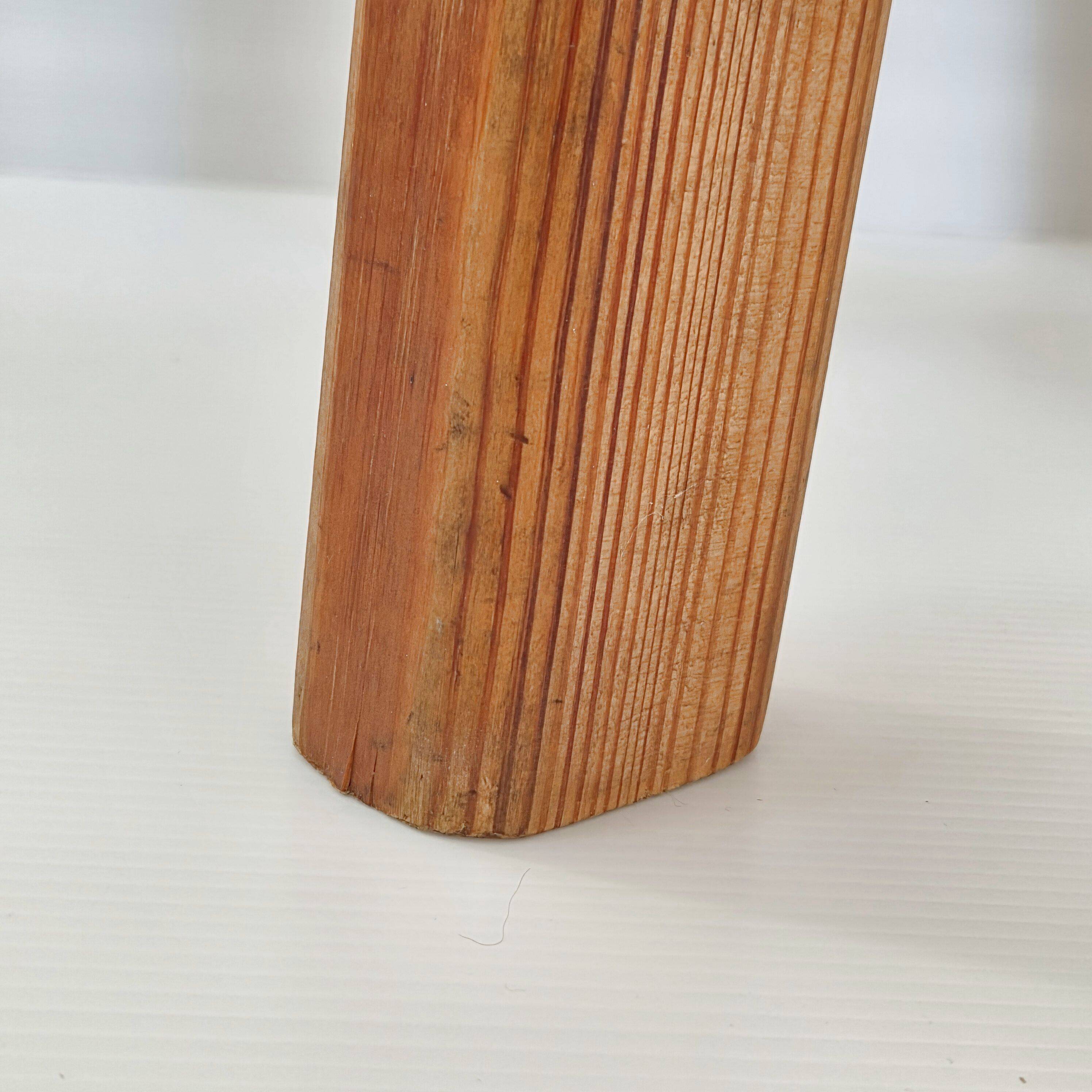 Vintage 1950s stool in pine by Olof Ottelin