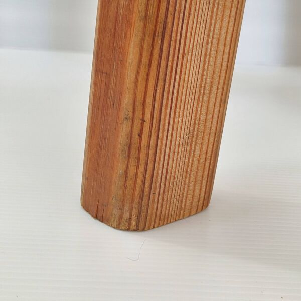 Tabouret vintage 1950 en pin de Olof Ottelin