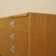 Danish oak and ash veneered chest of drawers with extendable top, 1970s