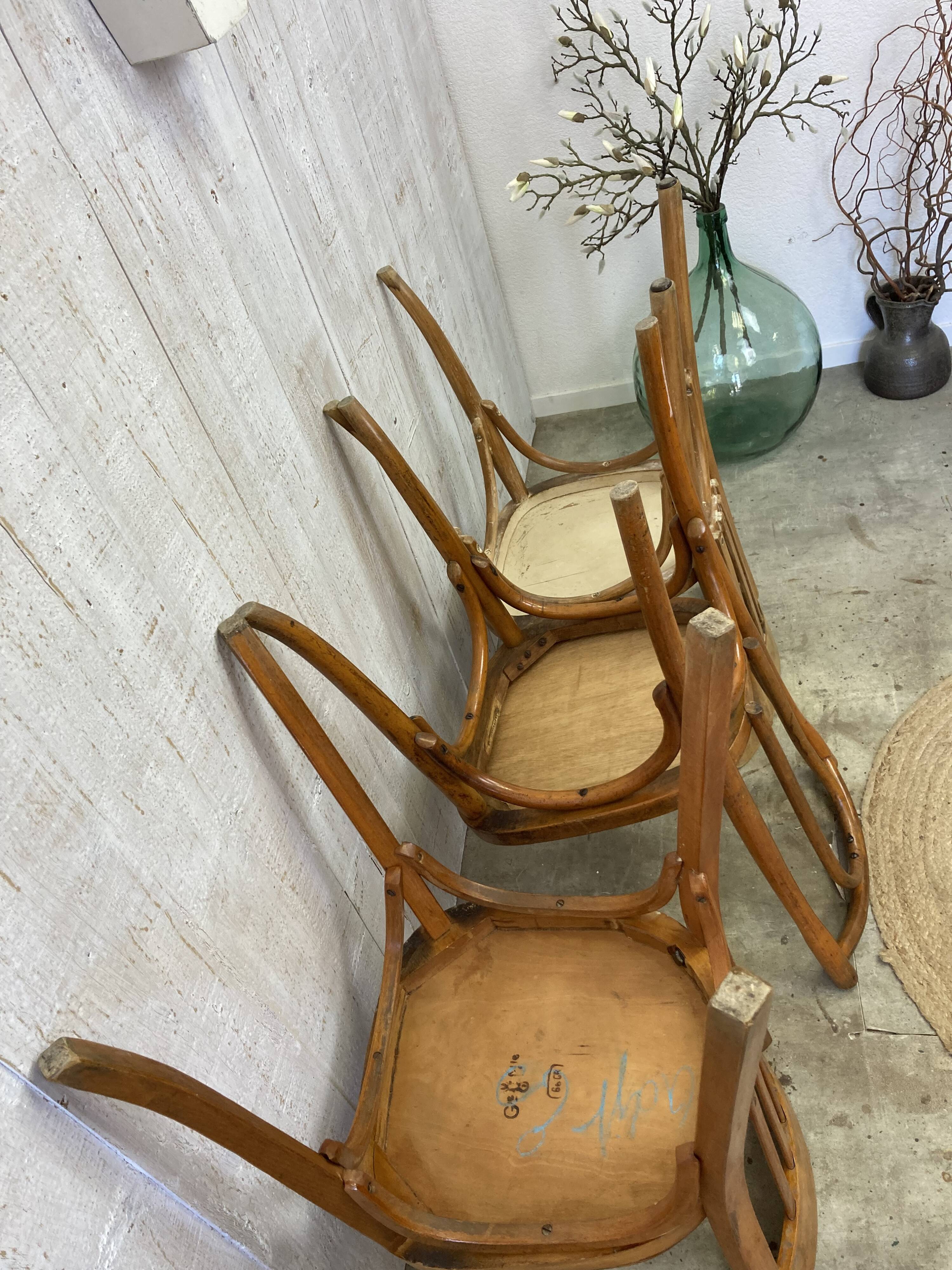 set of 3 mismatched bistro chairs