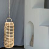 Small lantern-shaped rattan suspension H35 D15