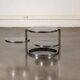 Chrome and glass coffee table