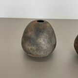 Set of 2 West German Ceramic Studio Vase Object by Helmut Schäffenacker, 1960s