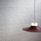 Danish red metal and opal plastic pendant lamp, 1960s