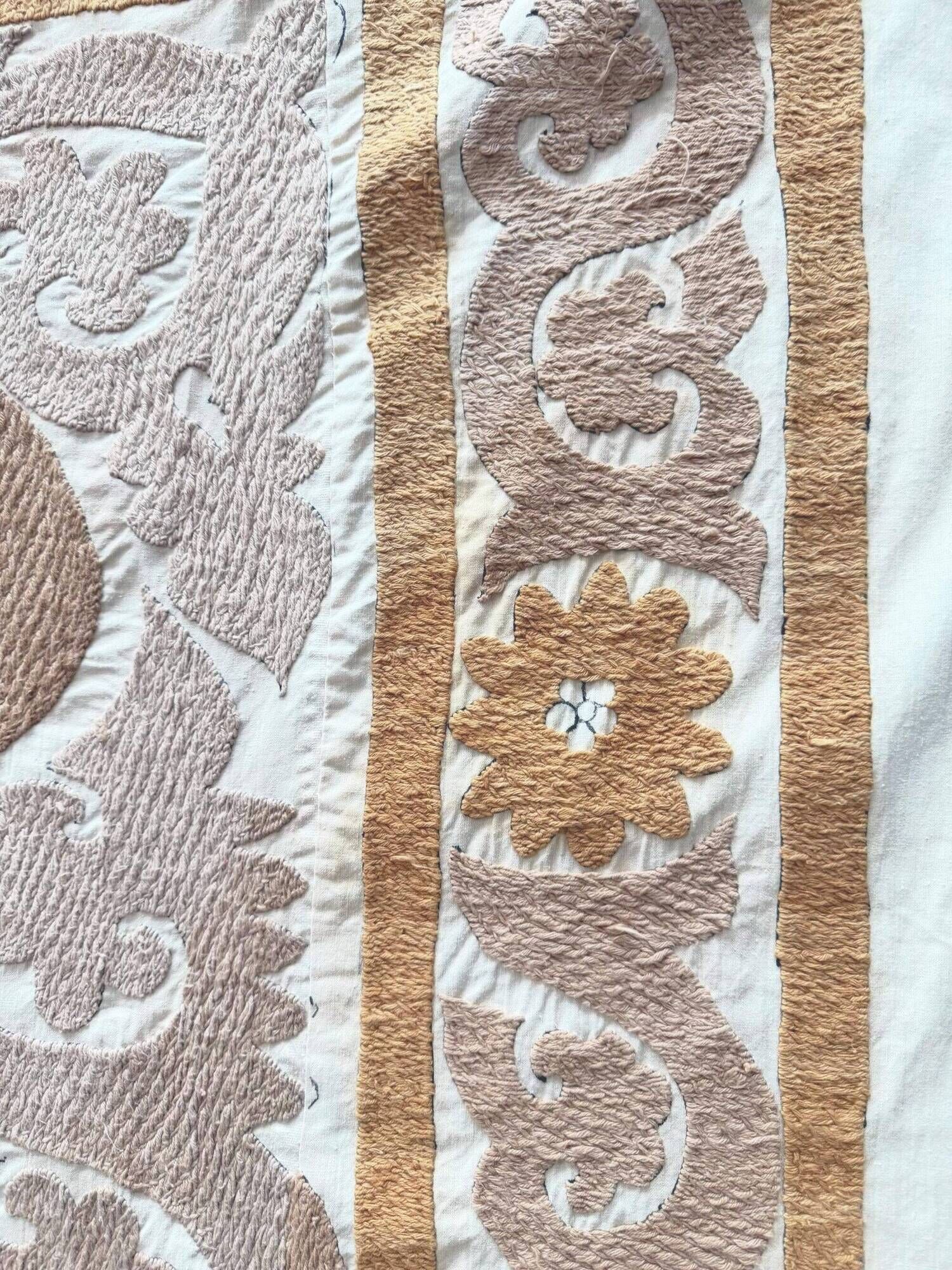 Vintage hand-embroidered tablecloth 137x142 cm