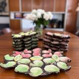 Vallauris majolica ceramic oyster set 1950