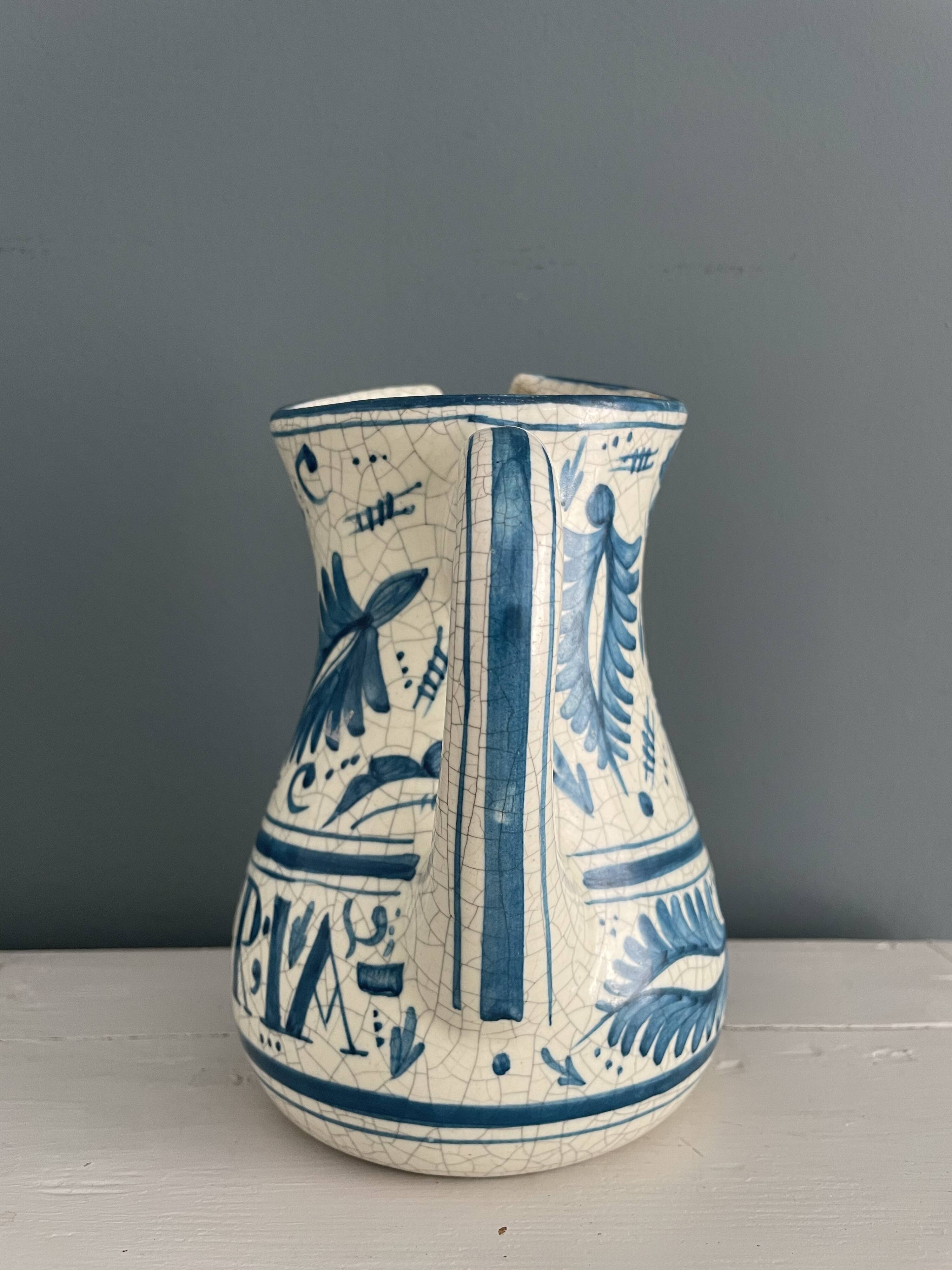 Sangria pitcher, Benlloch ceramic, Manises, 1960