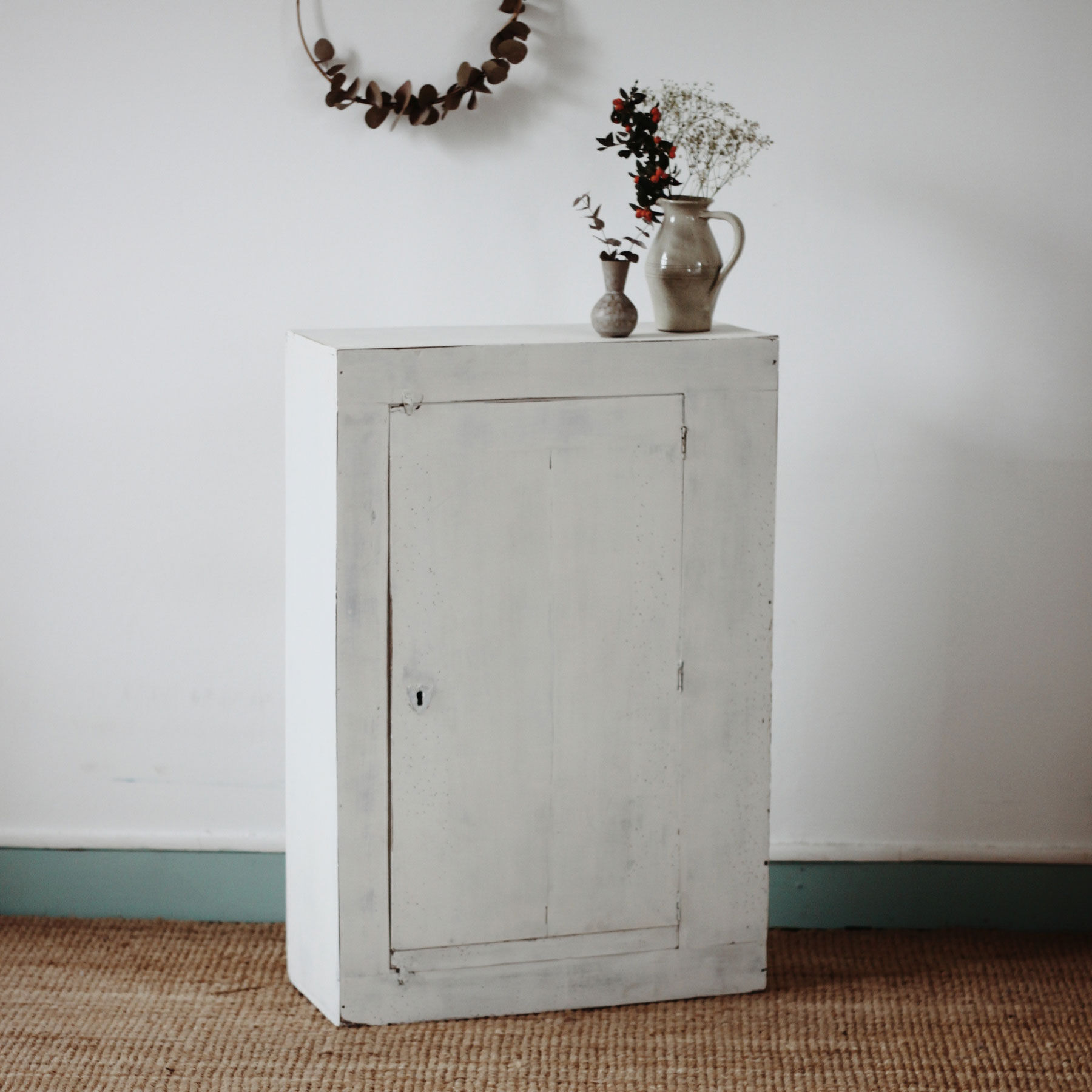 Patinated wooden cabinet