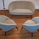 Sofa sofa shell round 2 places grey