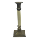 Bougeoir ancien en laiton dore 20 cm
