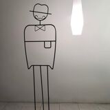 Vintage encased glass and brass pendant by Stilnovo, Italy