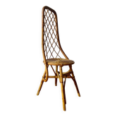 Chaise rotin vintage 1960