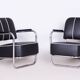 Bauhaus Lounge Chairs in Leather from Mücke Melder, 1930s, Set of 2
