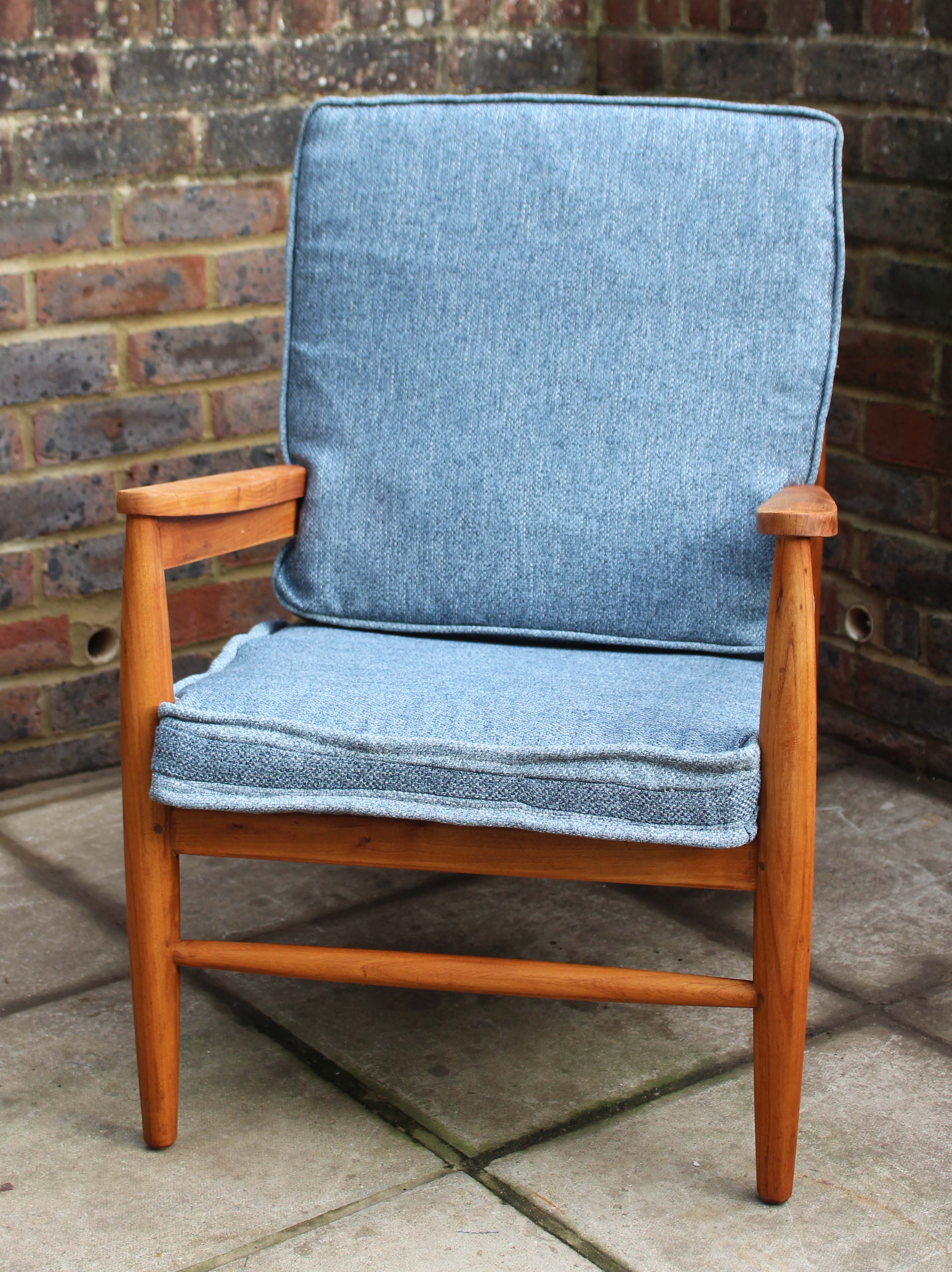 Midcentury teak lounge armchair by Scandart