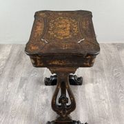 Necessary sewing furniture in blackened wood, Napoleon III style, 19th century.