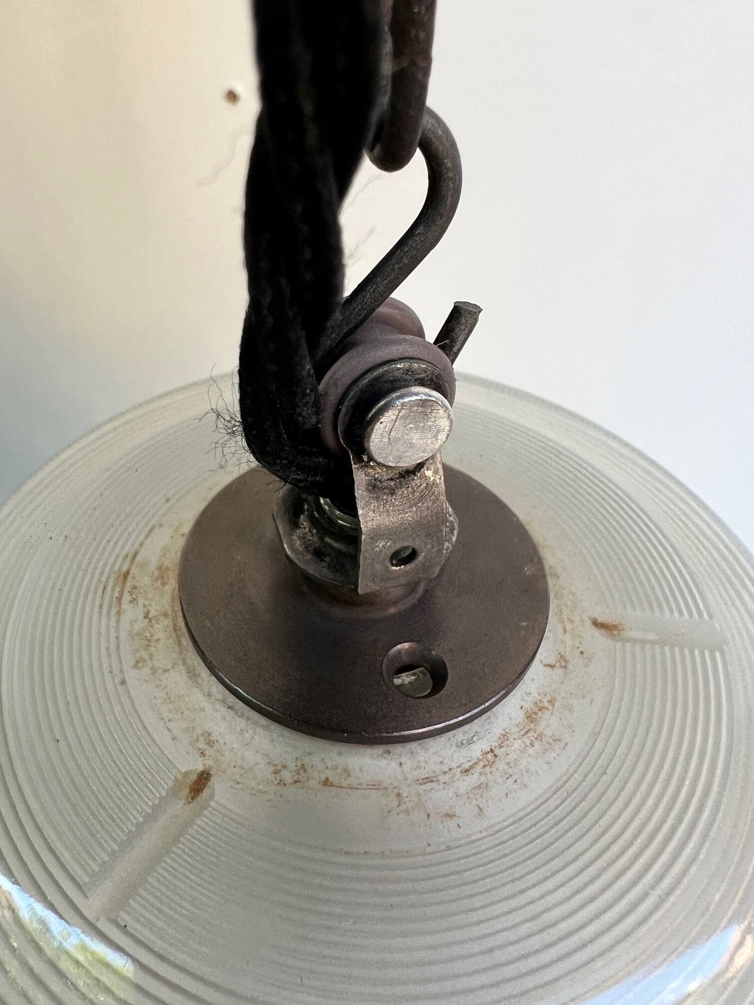 Holophane hanging lamp 1950 ø 27.5cm