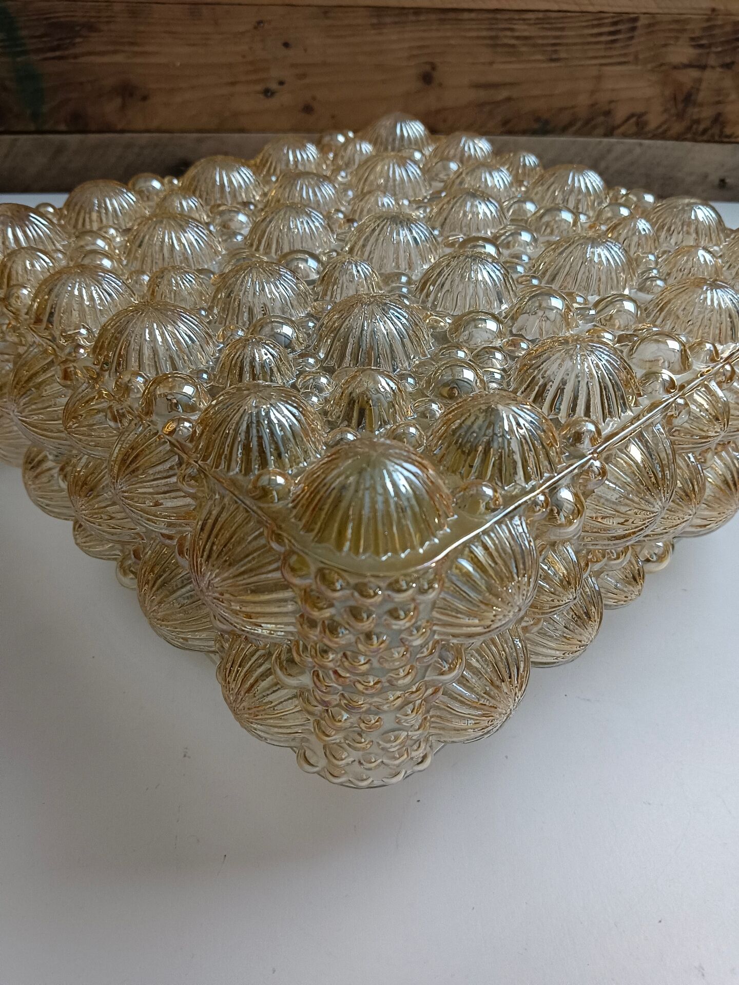Luminaire verre et support à électrifier