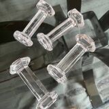 Lot de 4 porte-couteaux en verre anciens