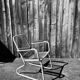 Vintage chair in steel wire on sled base, 1970s